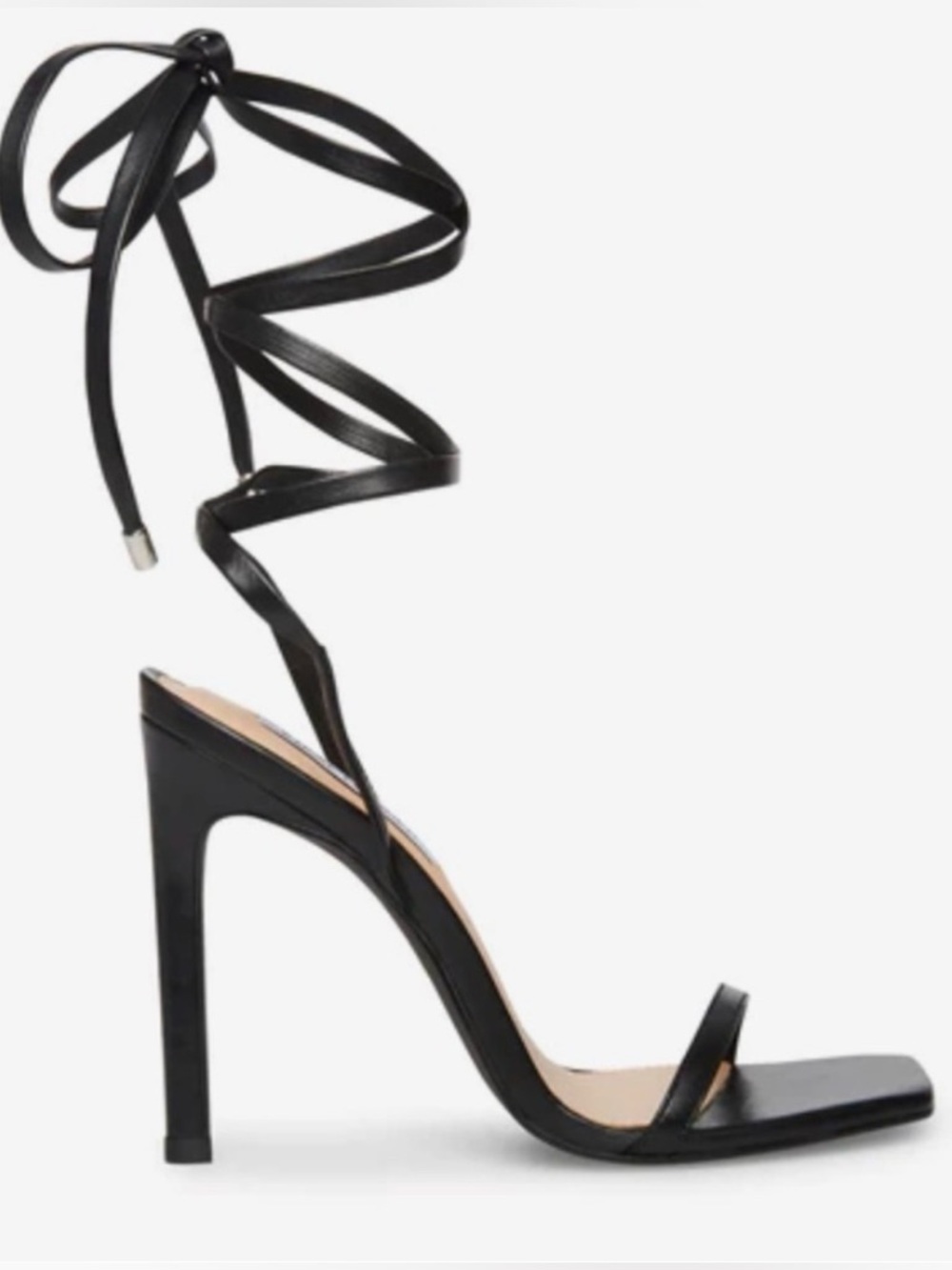Steve Madden Black Uplift Lace-Up Heels